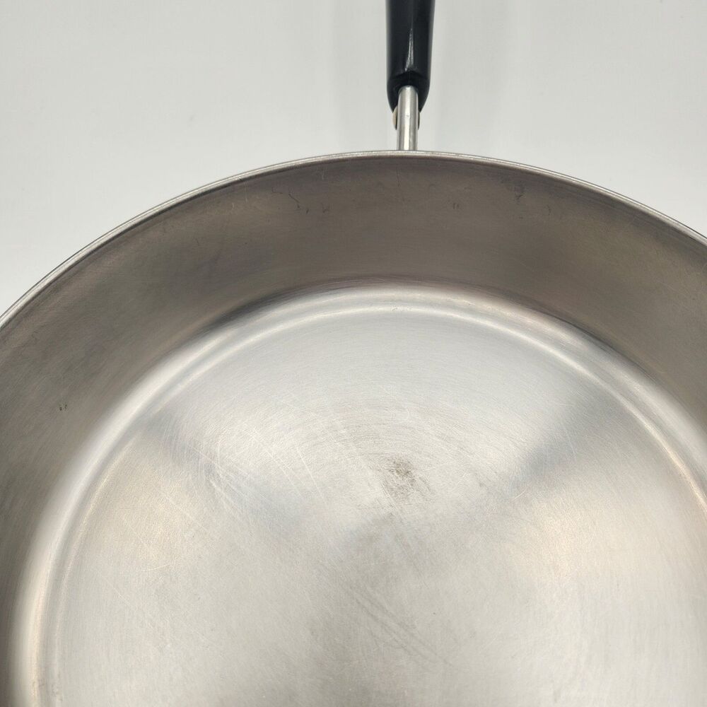Revere Ware 1801 9 inch Skillet Frying Pan Copper Bottom Clinton ILL 95c - Picture 12 of 16